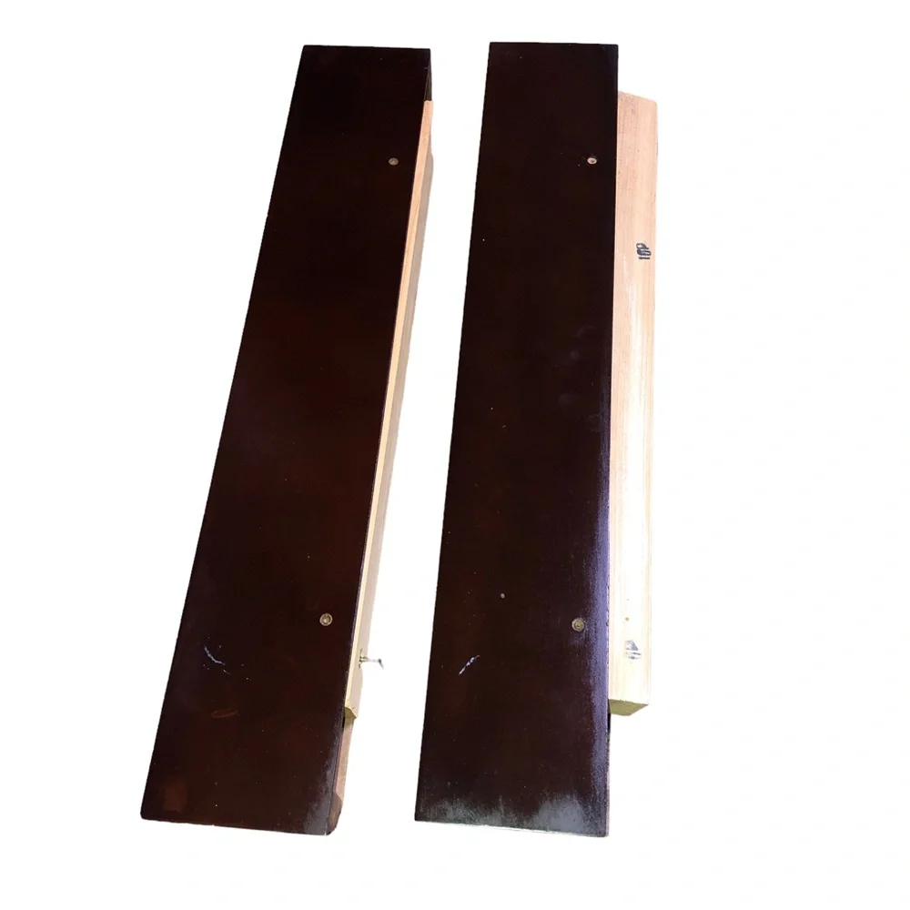 Set of 2 Wood Mahogany Floating Shelves